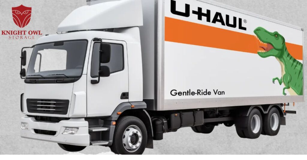 U-Haul moving truck parked at Knight Owl Storage HWY 90 ready for rental